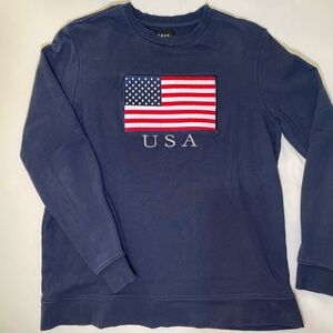 Navy Blue USA Flag Sweater